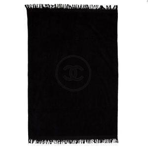 Original Chanel Beach/Pool black towel. Made in Italy